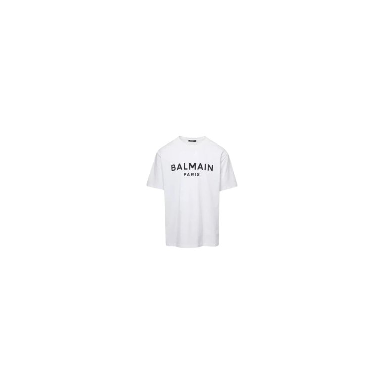 Klasyczny T-shirt z nadrukiem logo Balmain