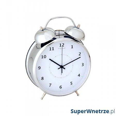 Budzik 9 cm NEXTIME Wake up silver kod: 5111 ZI