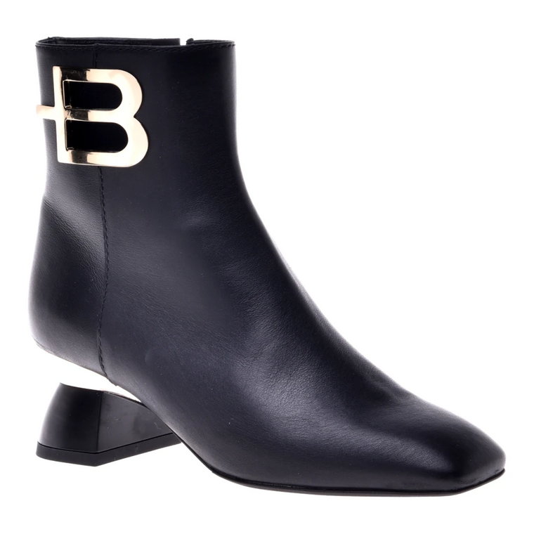 Black calfskin ankle boots Baldinini