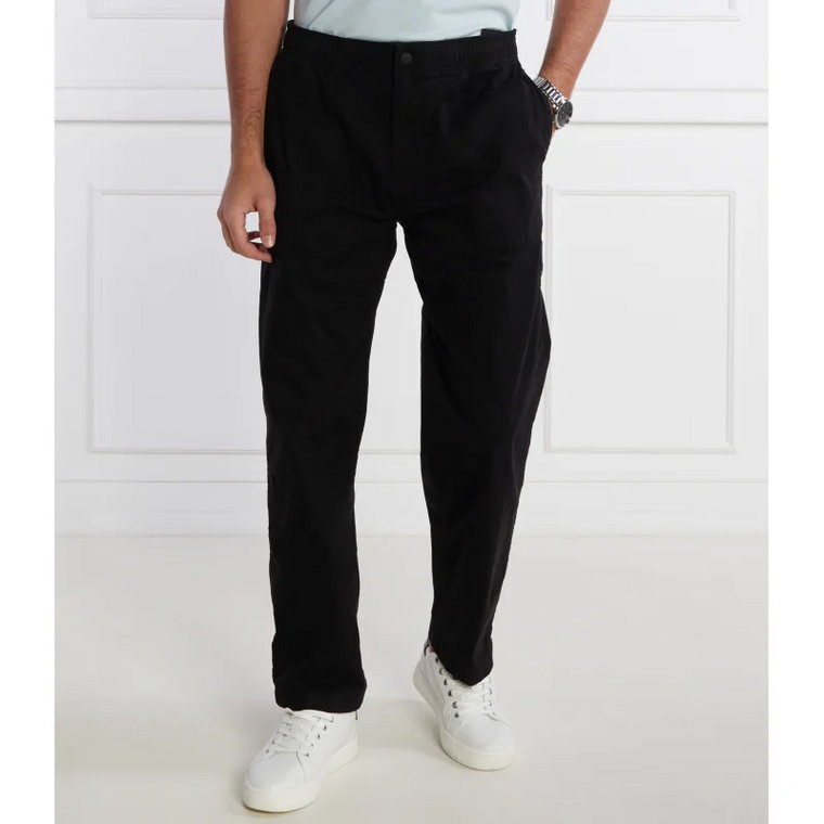 CALVIN KLEIN JEANS Spodnie BADGE TRIM WOVEN PANT | Regular Fit