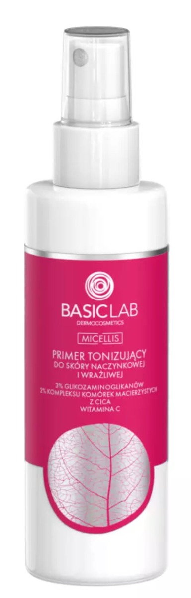 Basiclab - Primer tonizujący do skóry naczynkowej i wrażliwej 150ml