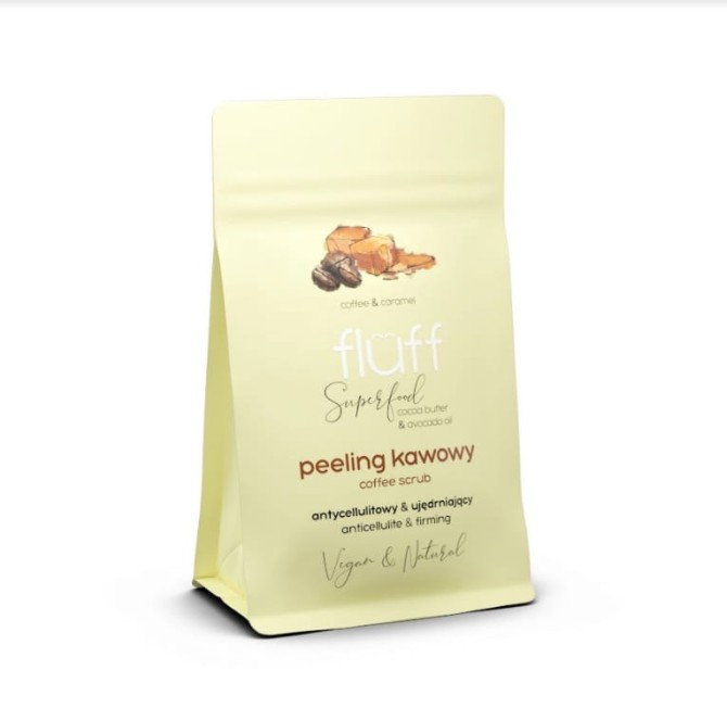 Fluff Coffee Scrub peeling kawowy do ciała Antycellulitowy & Ujędrniający Karmel 100g