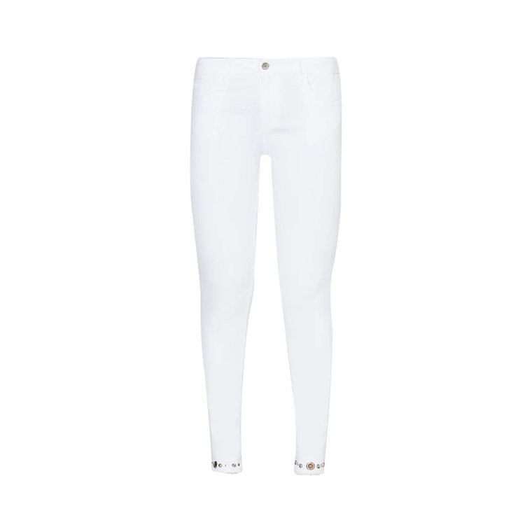 Białe Spodnie Eleganckie Slim Trendy Liu Jo
