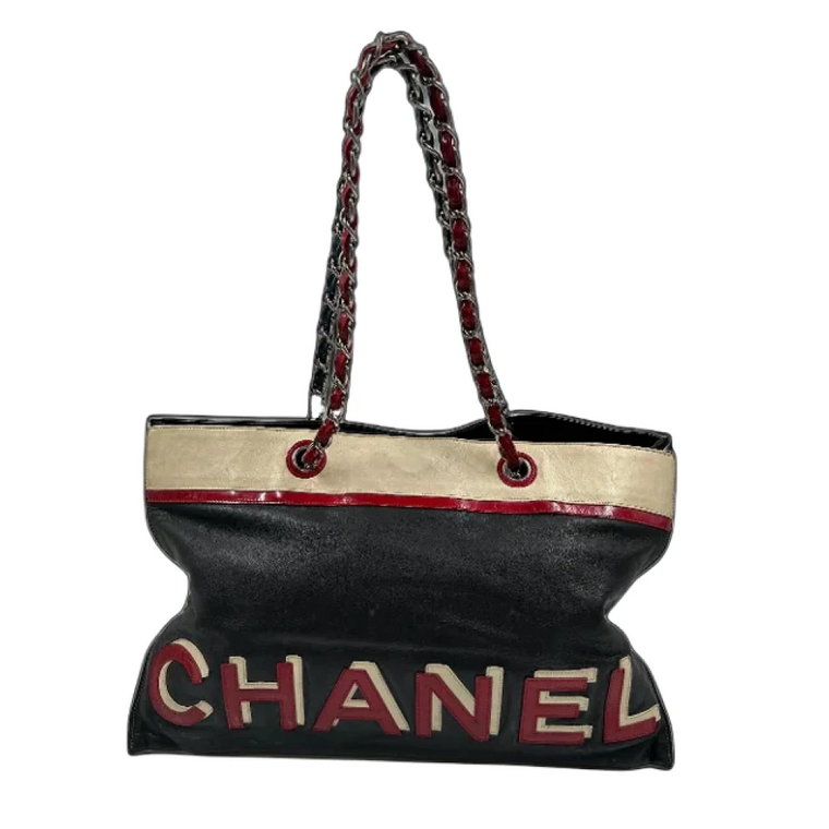 Używany Czarny Skórzany Shopper Chanel Chanel Vintage