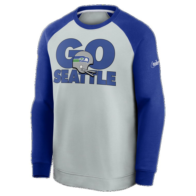 Męska bluza dresowa Nike Historic Raglan (NFL Seahawks) - Szary