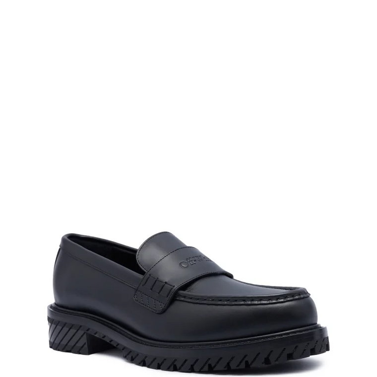 OFF-WHITE Skórzane loafersy