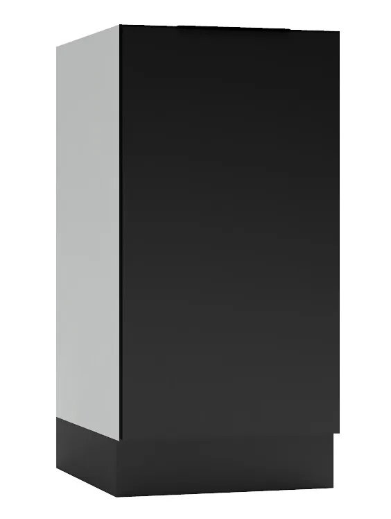 Czarna dolna szafka kuchenna 40 cm - Carbon 6X