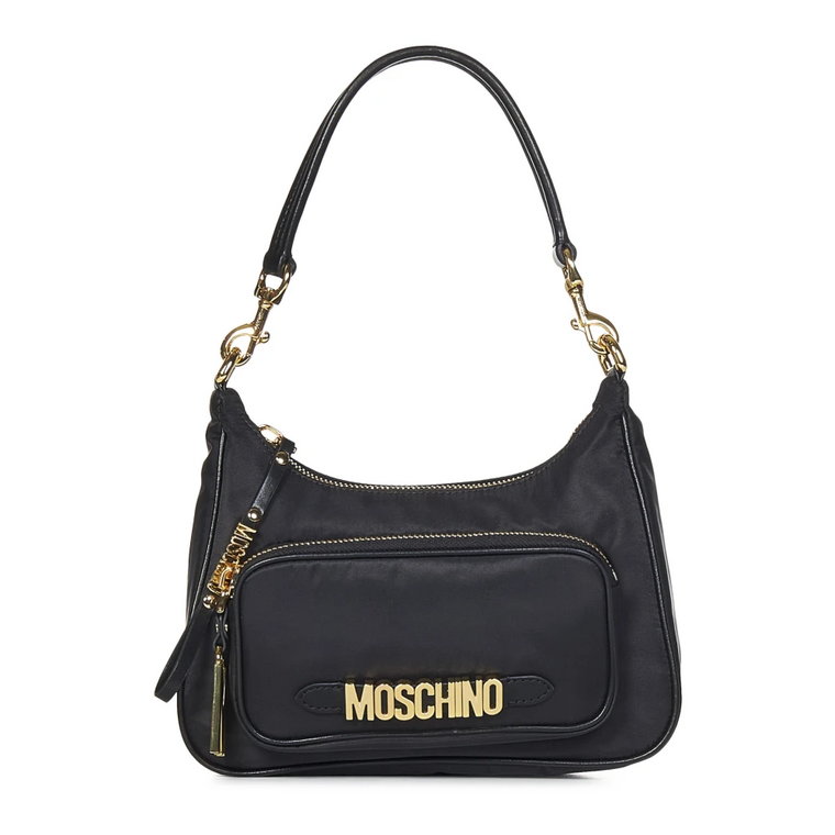 Czarne torby z Mini Logo Moschino