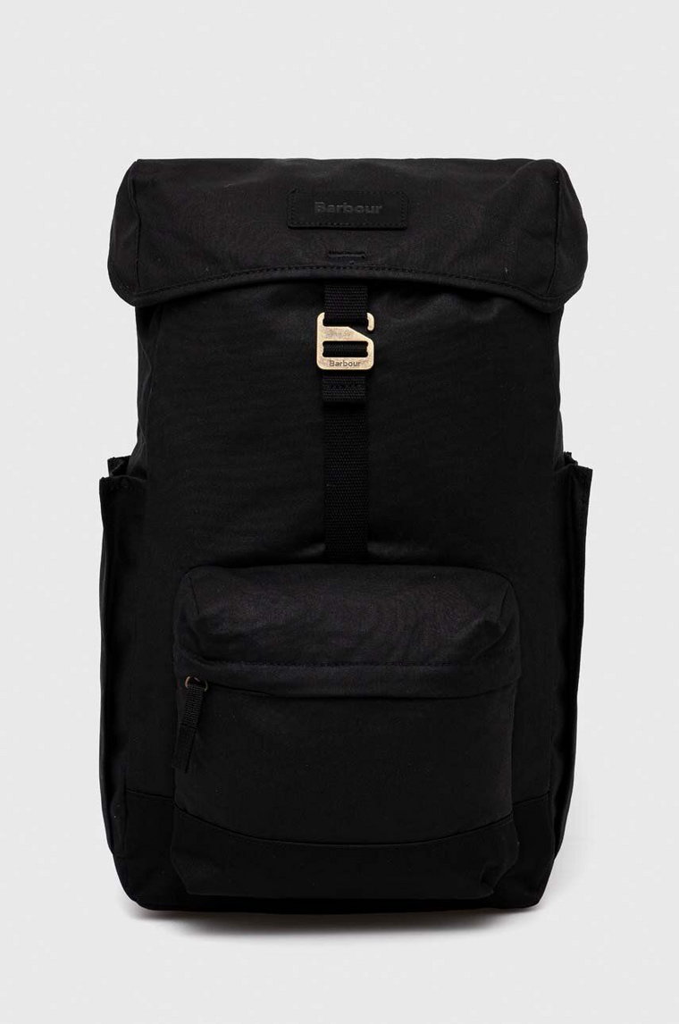 Barbour plecak Essential Wax Backpack kolor czarny duży gładki UBA0570