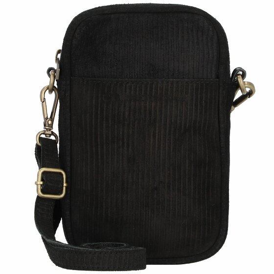 Cowboysbag Buragga Torba na komórkę skórzana 14 cm black