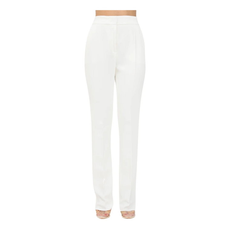 Spodnie Slim Fit w Kolorze Białym Max Mara
