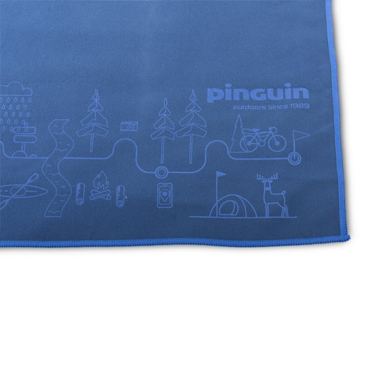 Ręcznik szybkoschnący Pinguin Micro Towel S Mapa 40x40 navy blue - ONE SIZE