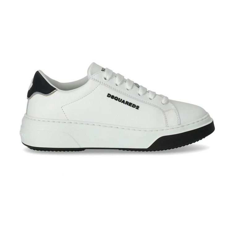 Biały Skórzany Bumper Sneaker z Logo Dsquared2