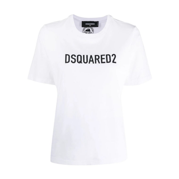 Koszulka z Logo z Bawełny Dsquared2