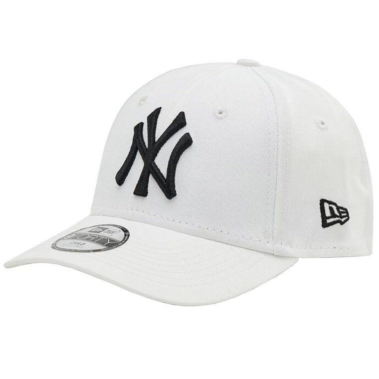 New Era 9FORTY League New York Yankees Kids Cap 12745556, Dla dziewczynki, Białe, czapki z daszkiem, bawełna, rozmiar: YOUTH