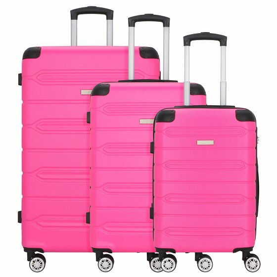 Nowi Rhodos 4 kółka Zestaw walizek 3-części sz-pink