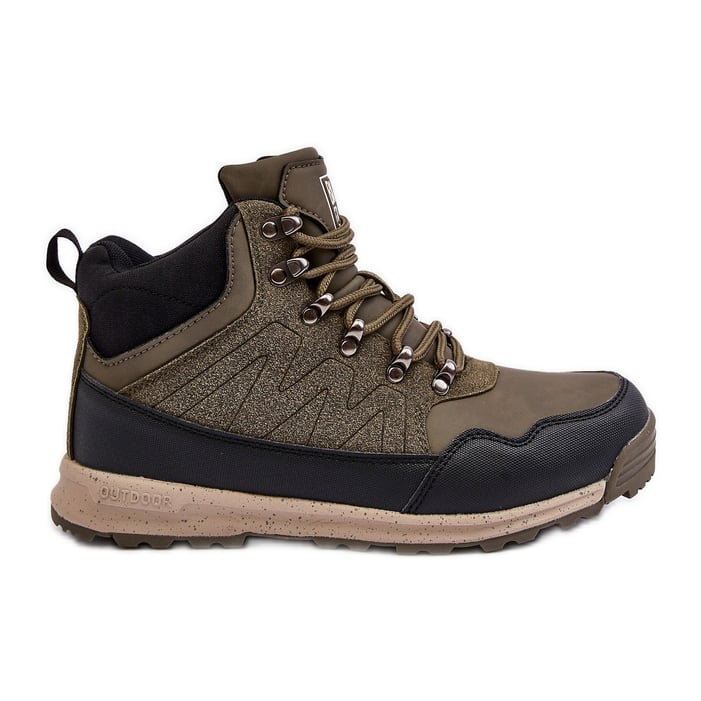 Damskie Ocieplane Buty Trekkingowe Khaki Big Star MM274480 zielone