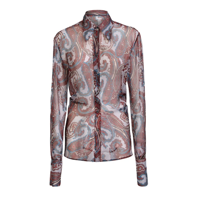 Brązowa Koszula w Paisley Dsquared2