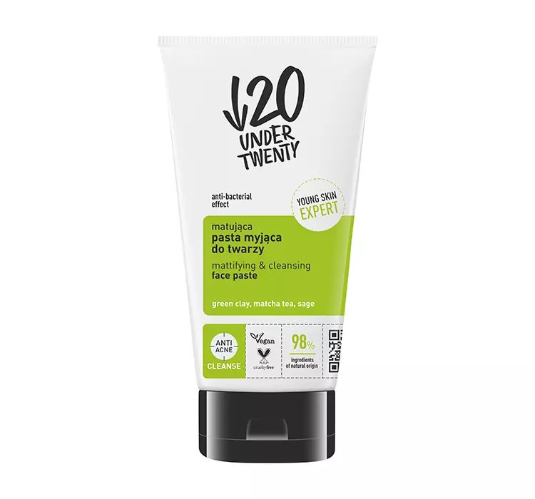 UNDER TWENTY ANTI ACNE CLEANSE MATUJĄCA PASTA MYJĄCA DO TWARZY 150ML