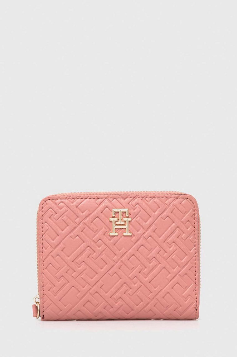 Tommy Hilfiger portfel damski kolor różowy AW0AW15755