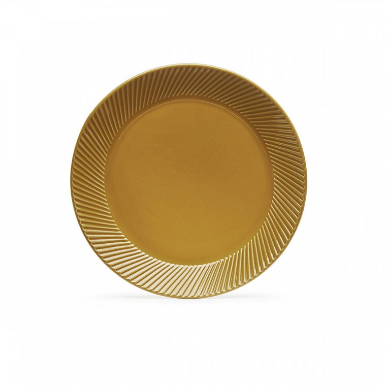 talerz, żółty, ceramika, śred. 20 cm kod: SF-5017349