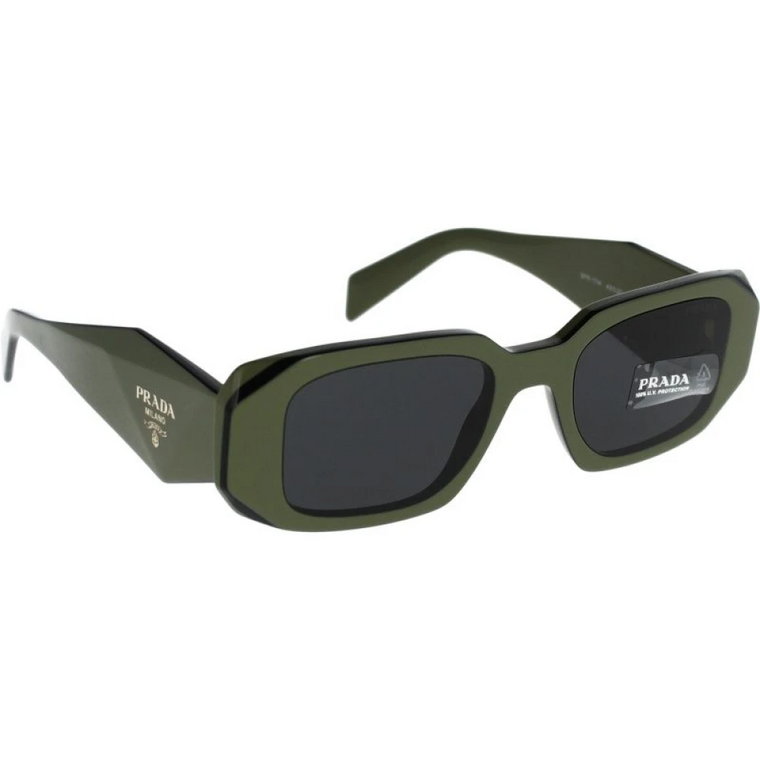 Ikoniczne okulary przeciwsłoneczne z jednolitymi soczewkami Prada