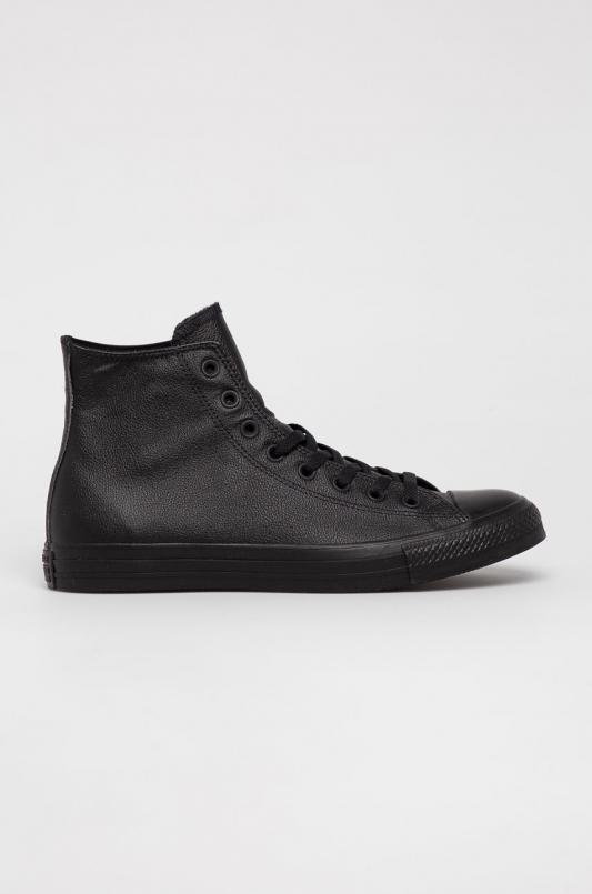 Converse trampki skórzane Chuck Taylor All Star Hi Black Mono męskie kolor czarny 135251C