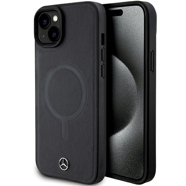 Mercedes MEHMP15M23RCMK iPhone 15 Plus 6.7" czarny/black hardcase Smooth Leather MagSafe
