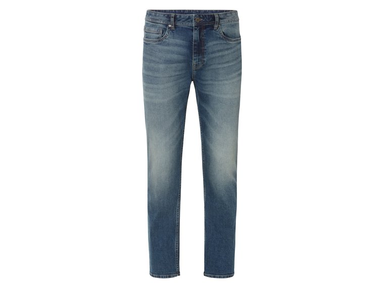 LIVERGY Jeans męskie z bawełną, Slim Fit (48 (32/32), Jasnoniebieski)