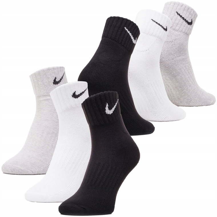 Nike skarpety skarpetki mix wysokie bawełna frotte SX4926-901 3 pary M