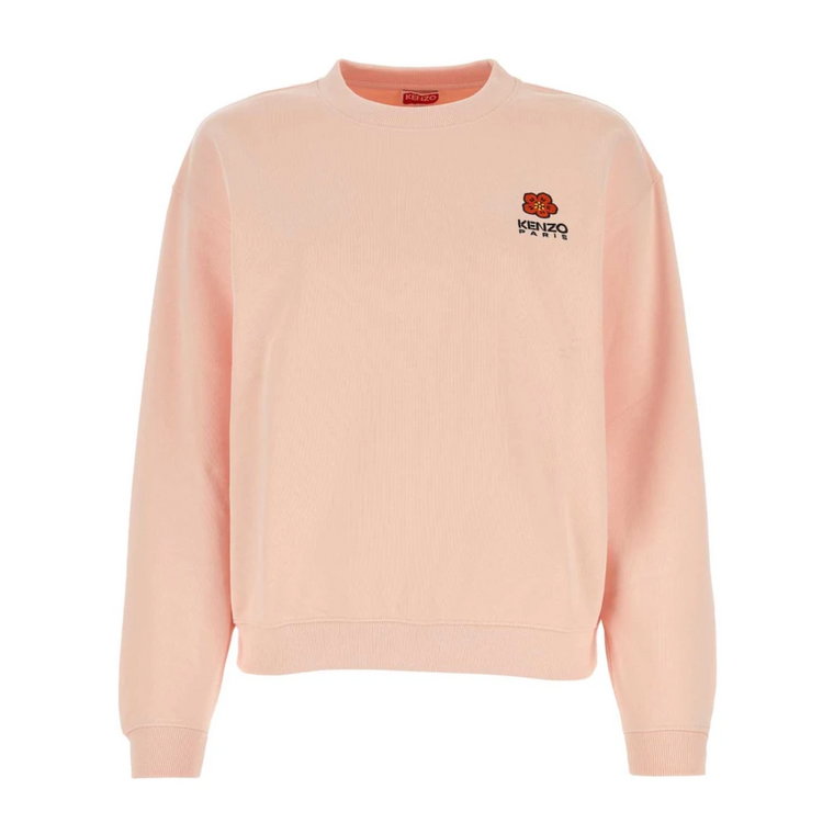 Pastelowy różowy sweter Boke Flower Kenzo