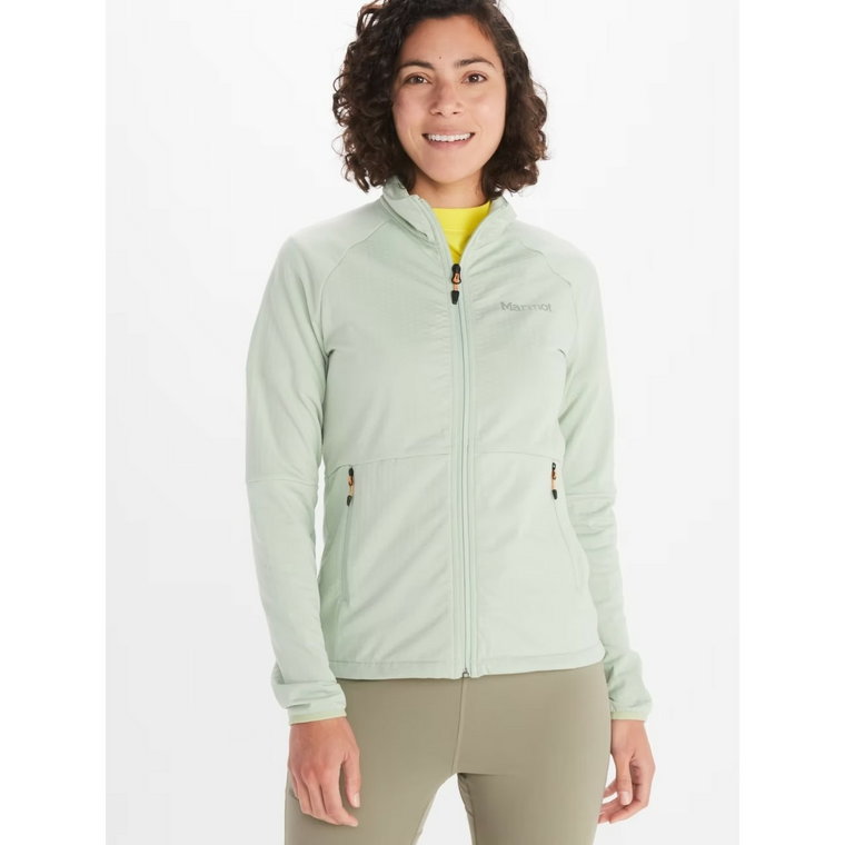 Damska bluza polarowa Marmot Leconte Fleece Jacket frosty green  - XS