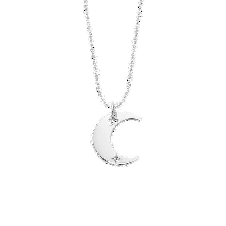 Naszyjnik Lune srebrny na cienkim klasycznym łańcuszku