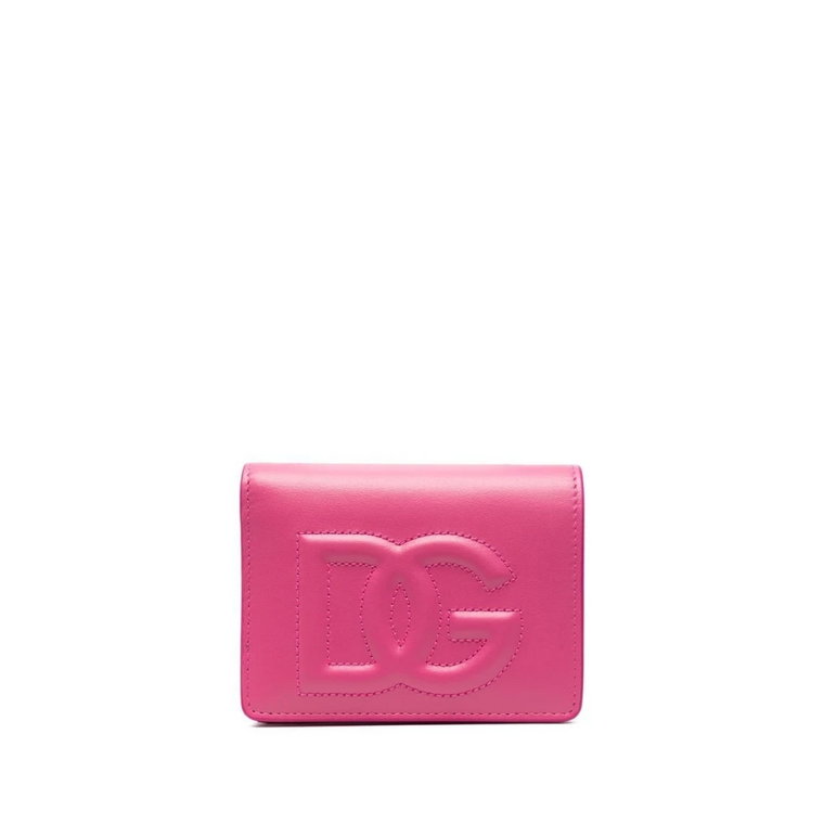 Różowy Portfel z Logo DG Dolce & Gabbana