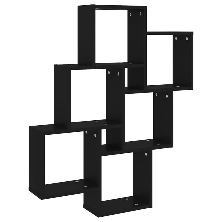 vidaXL Półka ścienna w formie kostek, czarna, 78x15x93 cm, płyta