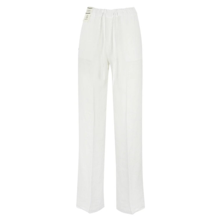 Białe lniane spodnie Re-Hash
