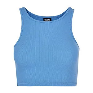 Niebieski crop top urban classics - Damskie - Kolor: Niebieskie - Rozmiar: XS