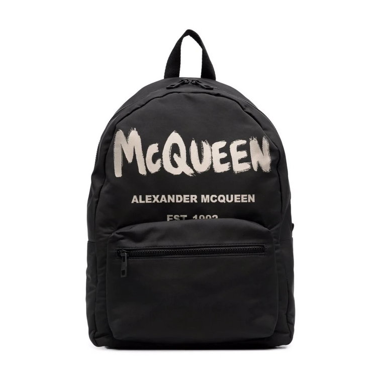 Czarny plecak Metropolitan McQueen Graffiti Alexander McQueen
