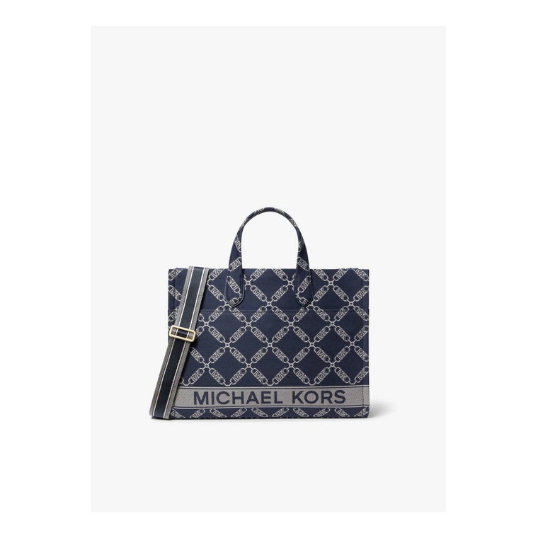 Duża torba z logo Jacquard Empire Michael Kors