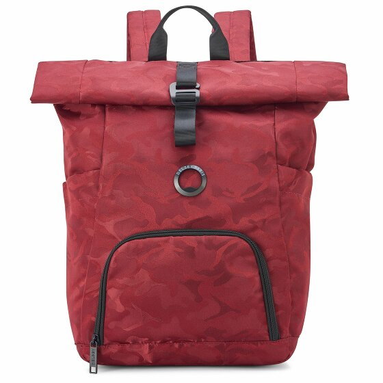 Delsey Paris Plecak Citypak z przegrodą na laptopa 45 cm rouge camouflage