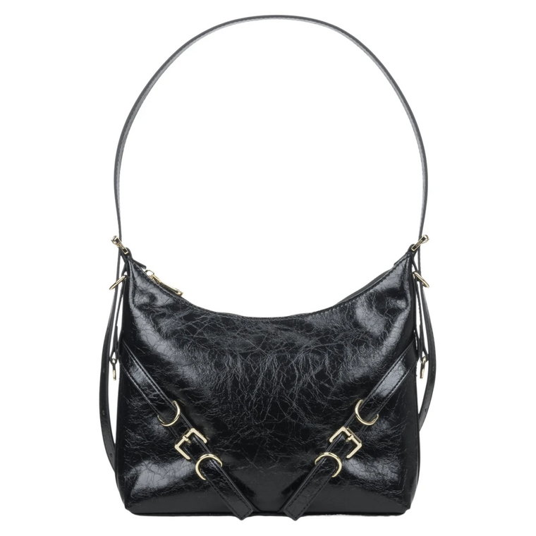 Women's Black Shoulder Bag made of Patent Leather Estro Er00114432 Estro
