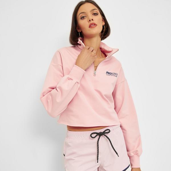 Half Zip Sweatshirt Genuma Pink