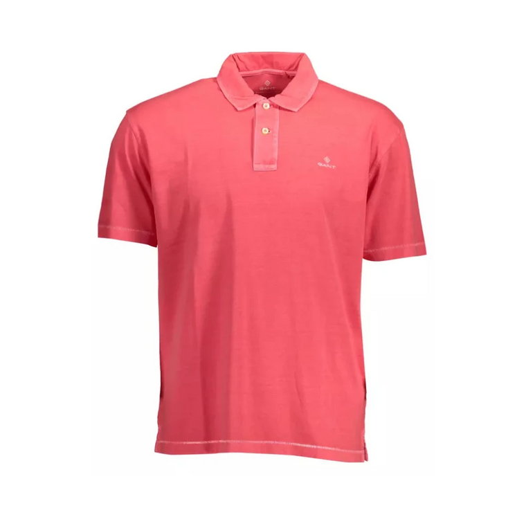 Haftowany Różowy Polo Shirt Gant