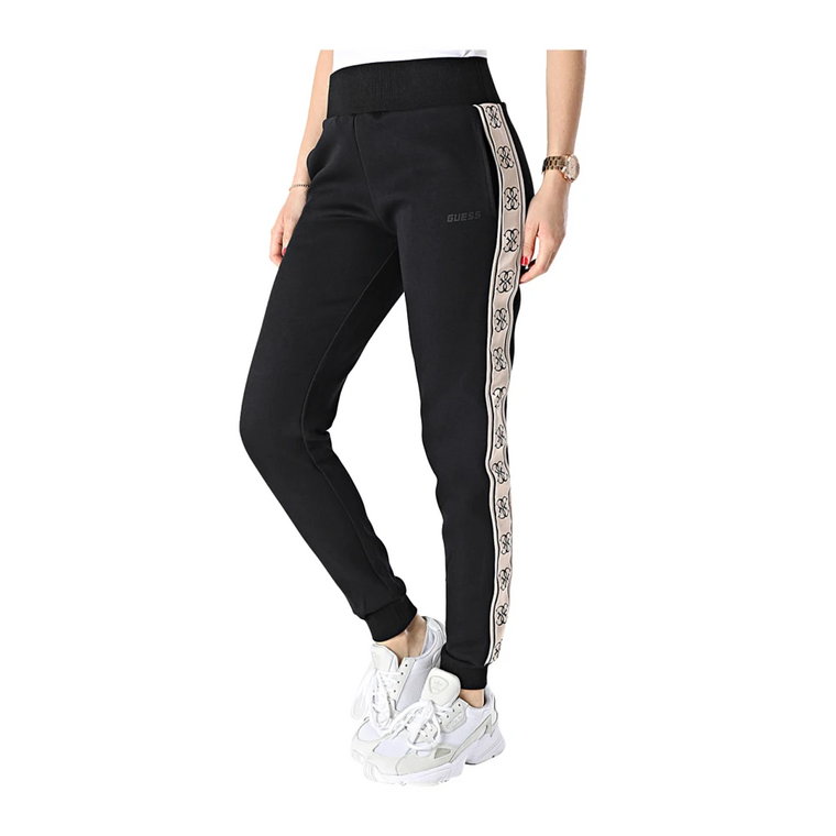 Czarne Spodnie Athleisure Guess