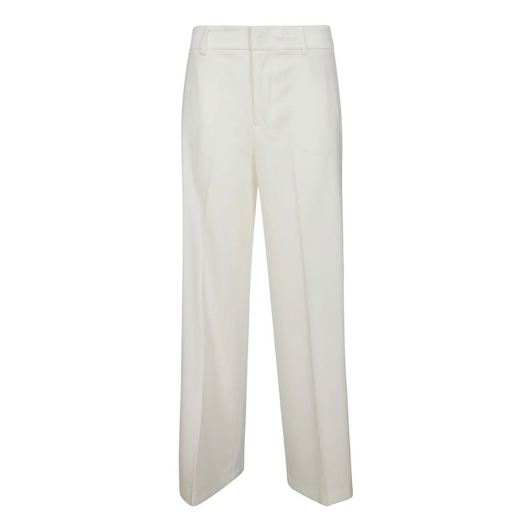 Białe spodnie z poliestru z zamkiem błyskawicznym PT Torino