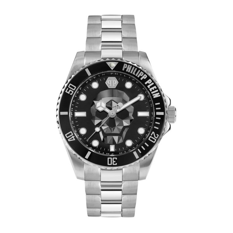 Srebrny Stalowy Zegarek Nurkowy 44mm Philipp Plein