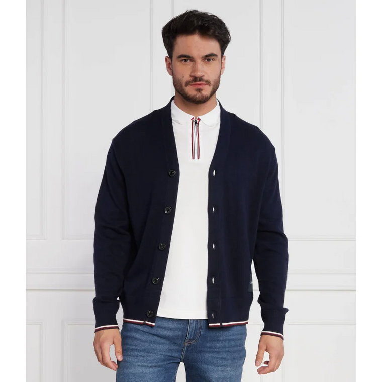 Tommy Hilfiger Kardigan MONOTYPE GS | Loose fit | z dodatkiem jedwabiu