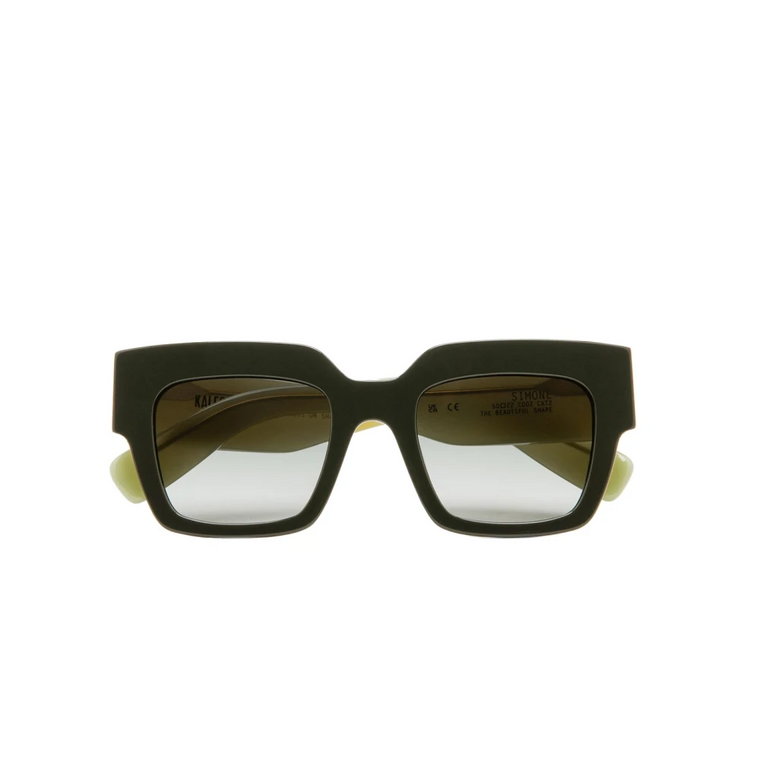 Okulary przeciwsłoneczne Simone Square Acetate w kolorze khaki Kaleos