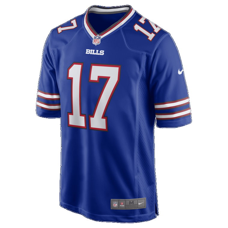 Męska koszulka meczowa do futbolu amerykańskiego NFL Buffalo Bills (Josh Allen) - Niebieski