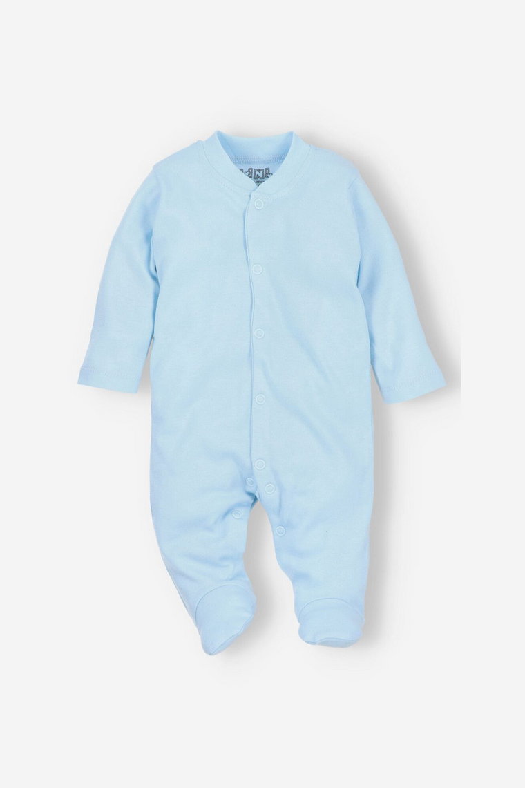 Pajac niemowlęcy z bawełny organicznej dla chłopca niebieski